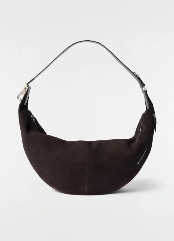 LARGE QUIVER CLIP BAG IN SUEDE LEATHER