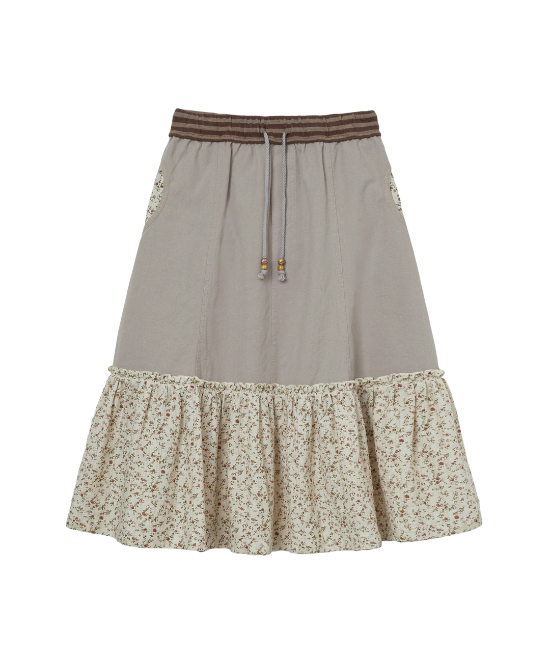 에이이에이이 FLOWER BLOCK SKIRT [GREY] 상품 이미지 1
