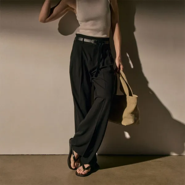 Pleated Trouser - Black