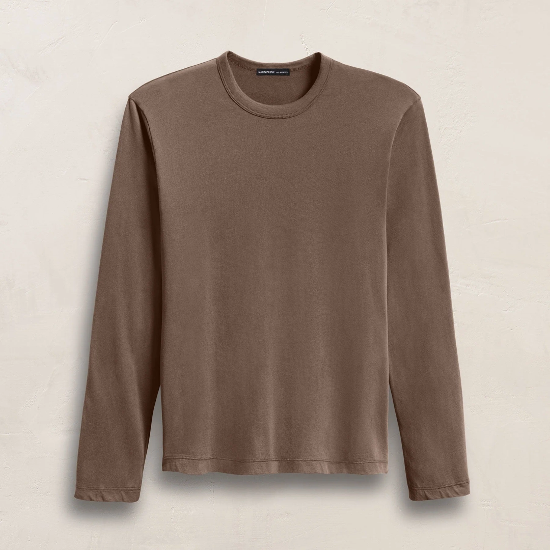 제임스펄스 Brushed Lotus Long Sleeve Crew - Caribou 상품 이미지 1
