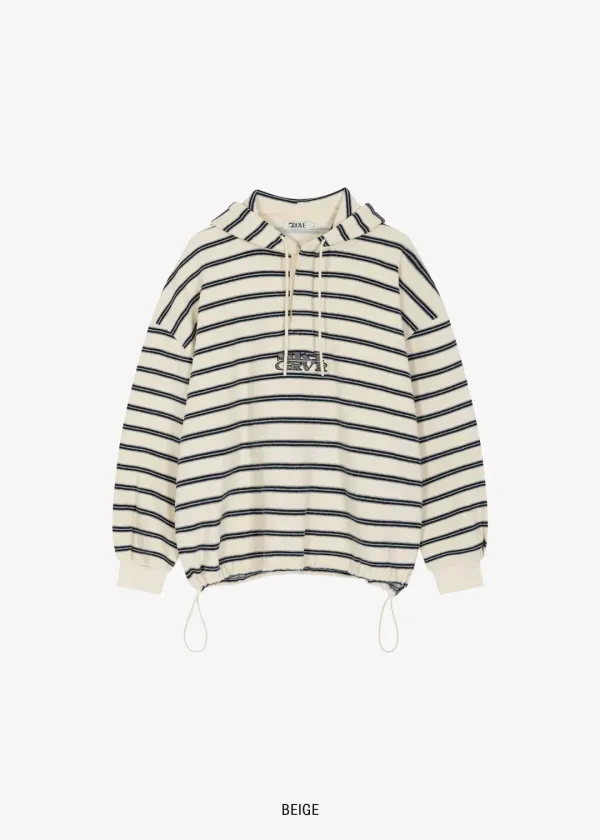 GRAFICO STRIPE HOODIE  [3COLOR]