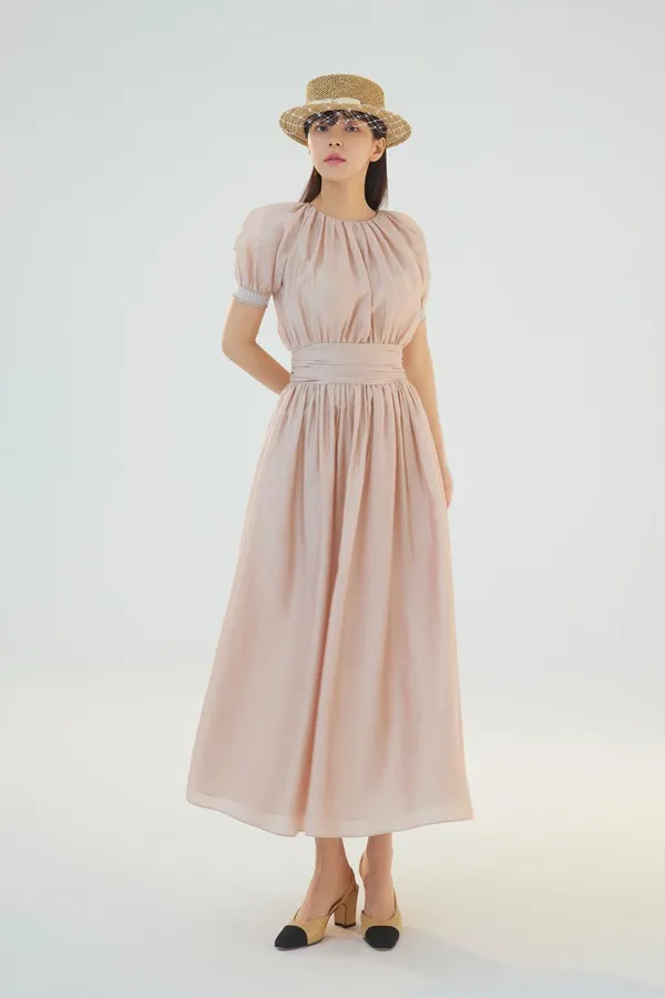 NO.4 DRESS - NUDE BEIGE