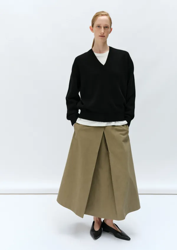 Colette Skirt in Khaki Beige