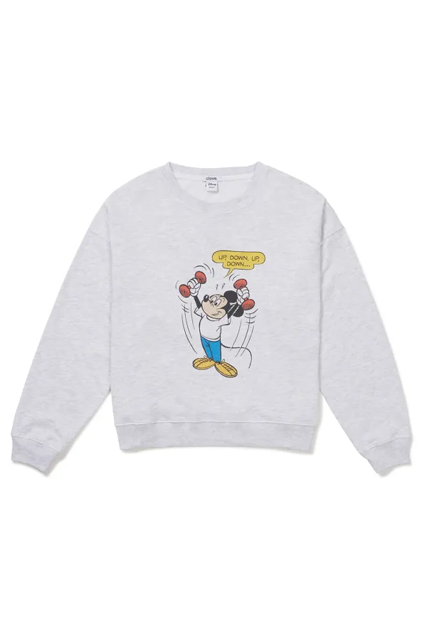 [26SM clove] Mickey_Sweatshirt (Light Grey)