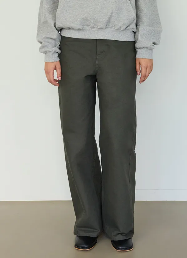 Aven Washed Pants (Khaki)