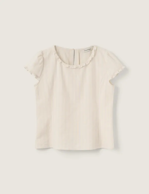 Poe Frill Blouse (Light Blue)