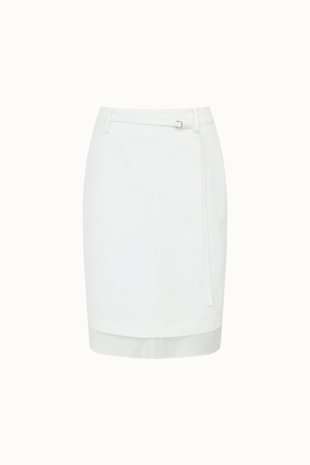 라메레이 Sheer Cotton Midi Skirt[LMBFSUSK415]-White 상품 이미지 1
