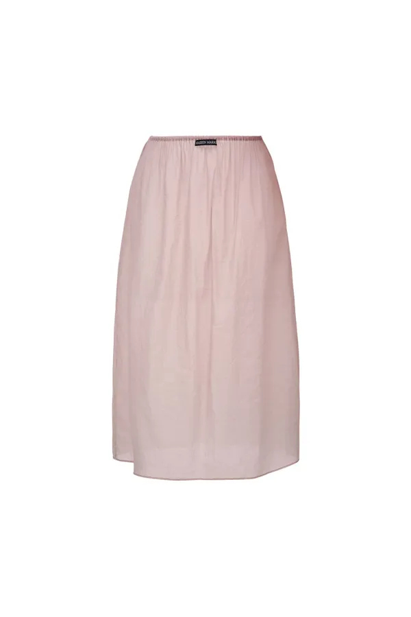 Elasticated-Waist See Through Skirt, Pink
