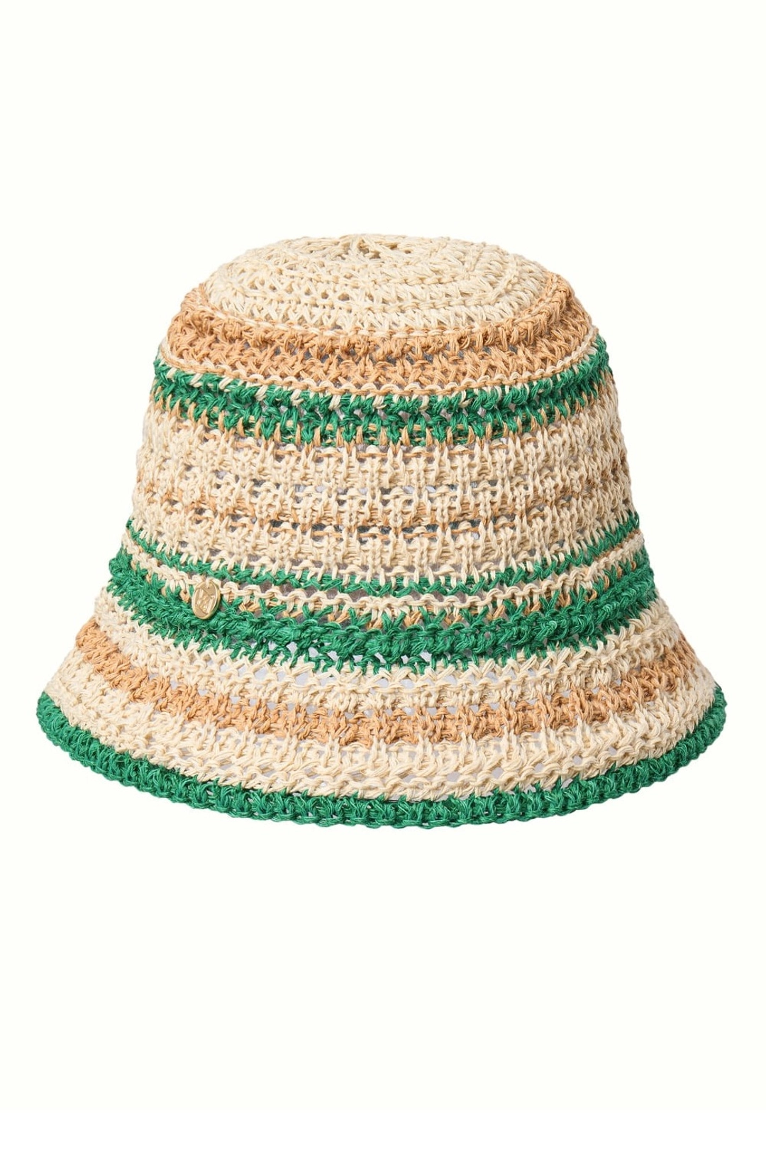 쿠메 Paper Thread Knitted Bucket Hat, Green 상품 이미지 2