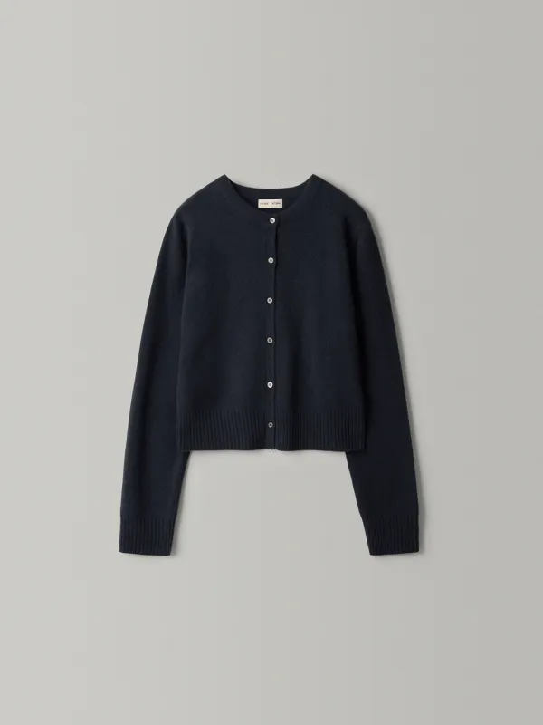 캐시미어 미니멀 가디건_midnight navy