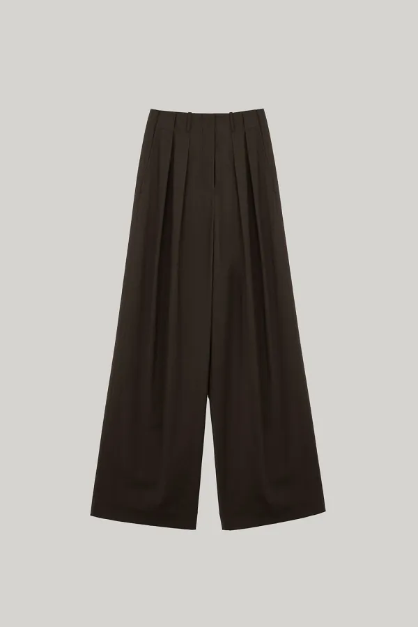 Bolin Pleated Wool Pants