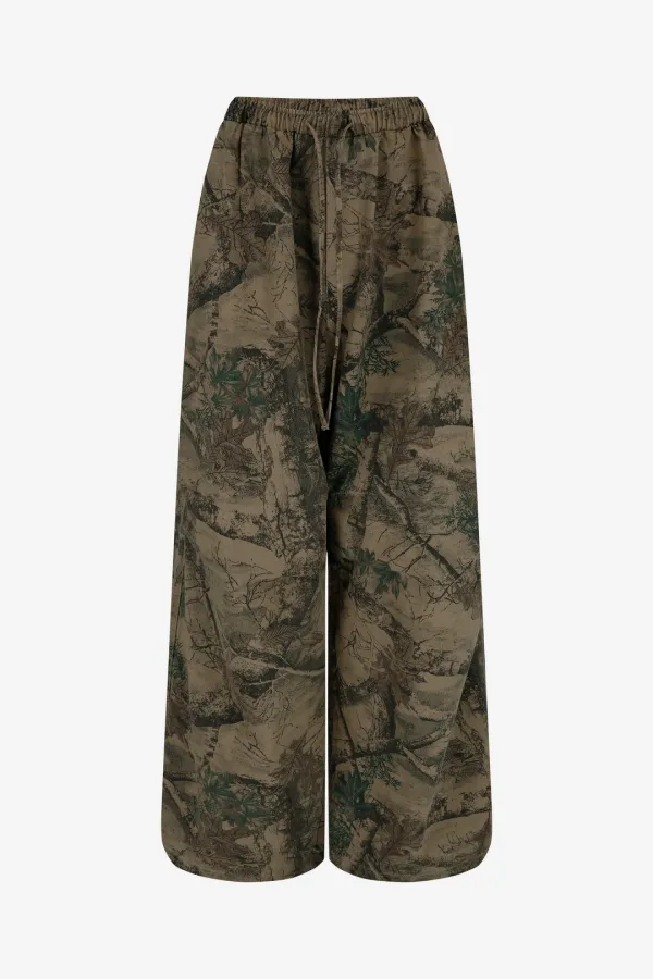 25SS tree camo wide pants