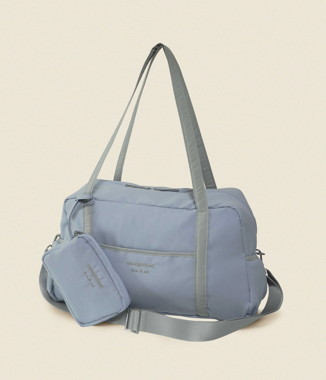 옴니포턴트 Love& cat duffel bag + Pouch _Pale Blue 상품 이미지 1