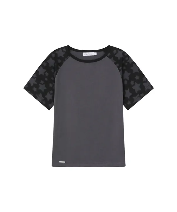 [레이 PICK] Midnight stars raglan short sleeve CHARCOAL