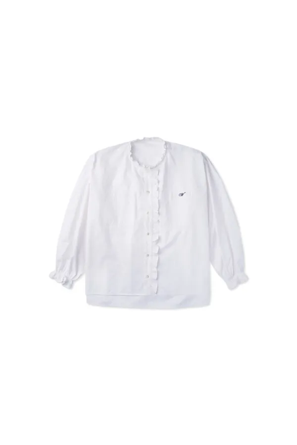 Melo frill blouse_ivory