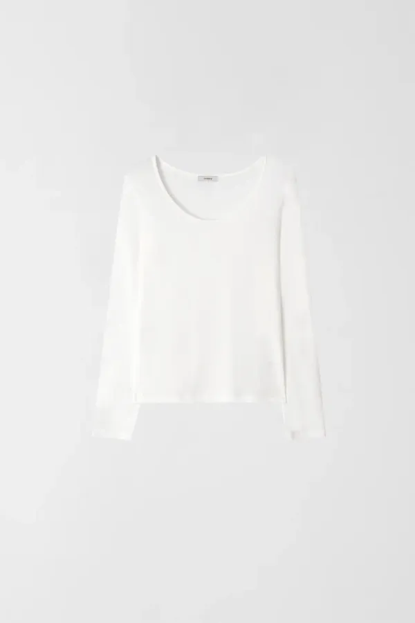 SCOOP NECK SHEER T-SHIRTS_IVORY_OE1C2MTL10IVY