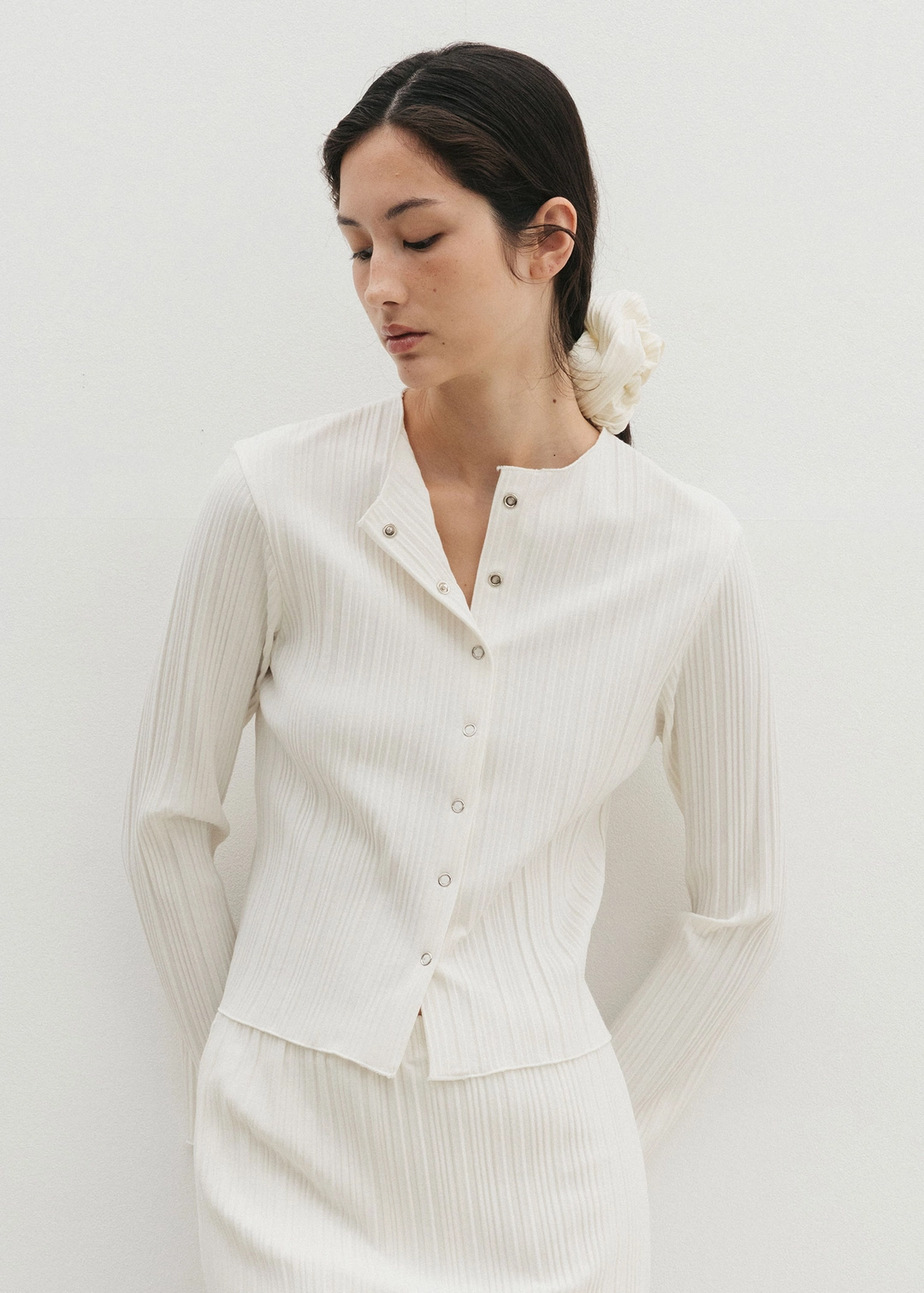 더라이 Pleats Snap Cardigan(Ivory) 상품 이미지 2