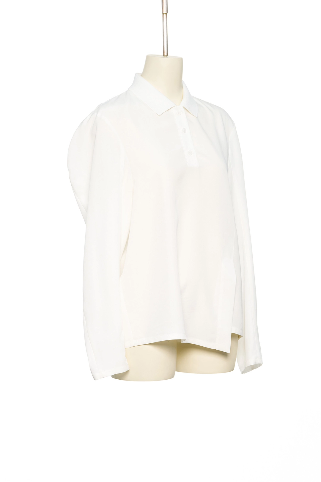 푸쉬버튼 PS26 WHITE ROUND SLEEVE PIQUÉ BLOUSE 상품 이미지 2