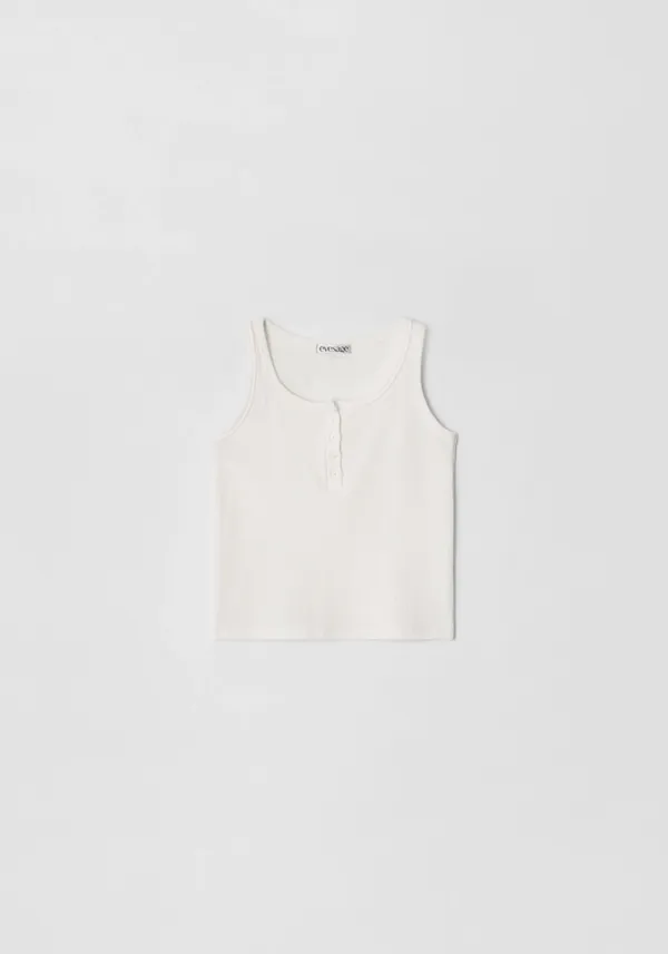 Waffle sleeveless (Ivory)