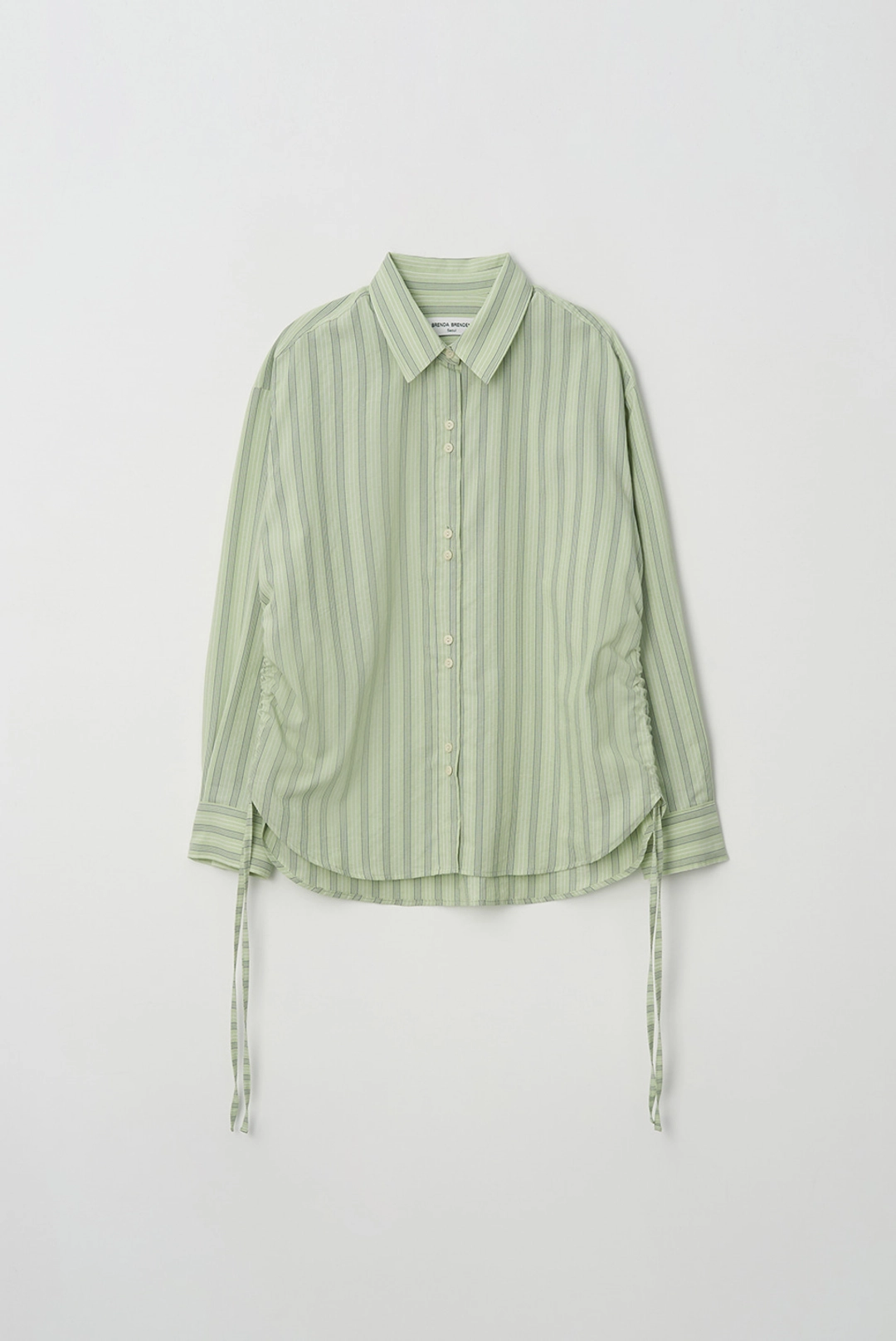 브렌다 브렌든 string shirring shirts - pistachio 상품 이미지 2