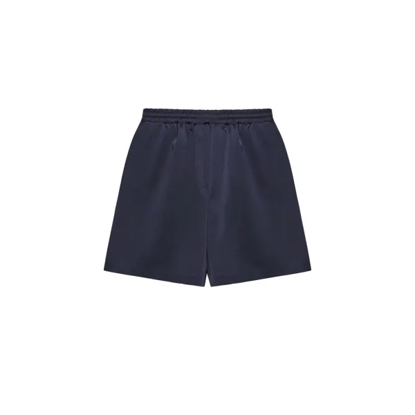 Semi Glossy Banding Pants - deep navy