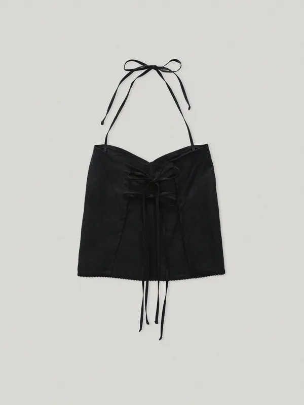 Lora Halter Neck Top Black