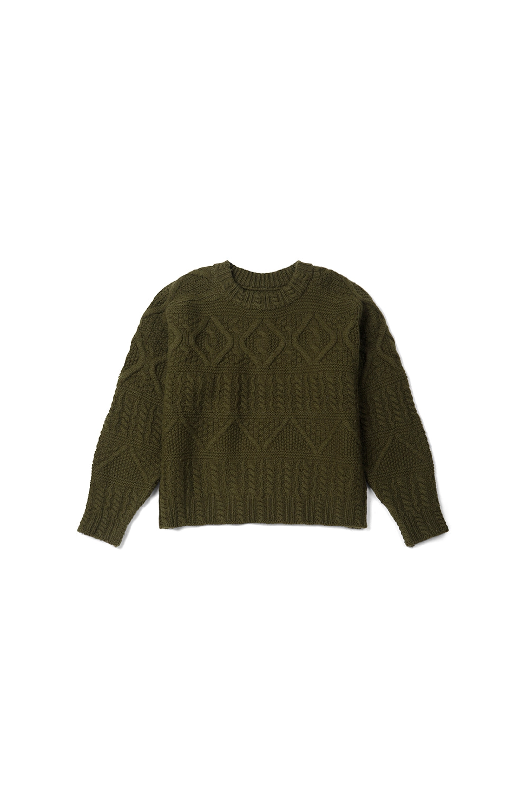 위드아웃썸머 Carol cable knit_khaki 상품 이미지 1