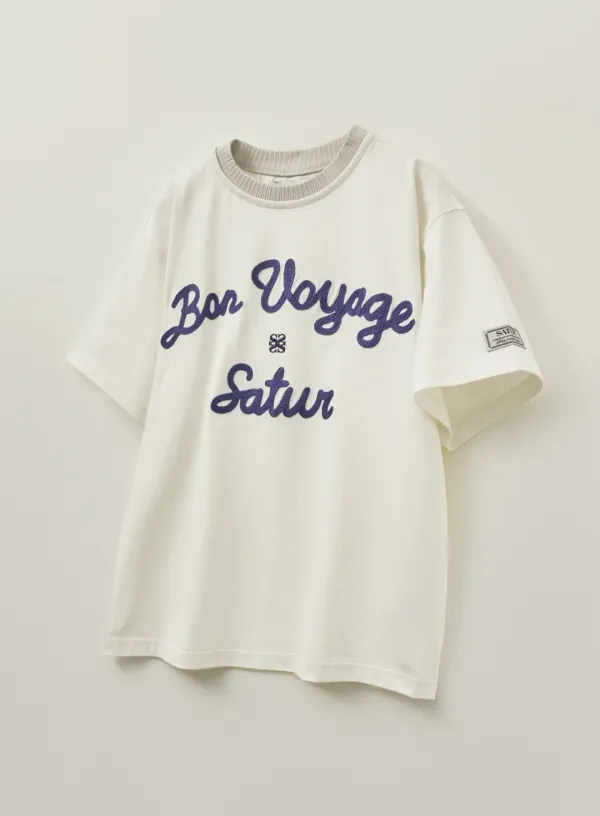 Satur Logo Voyage T-Shirt - Art Navy