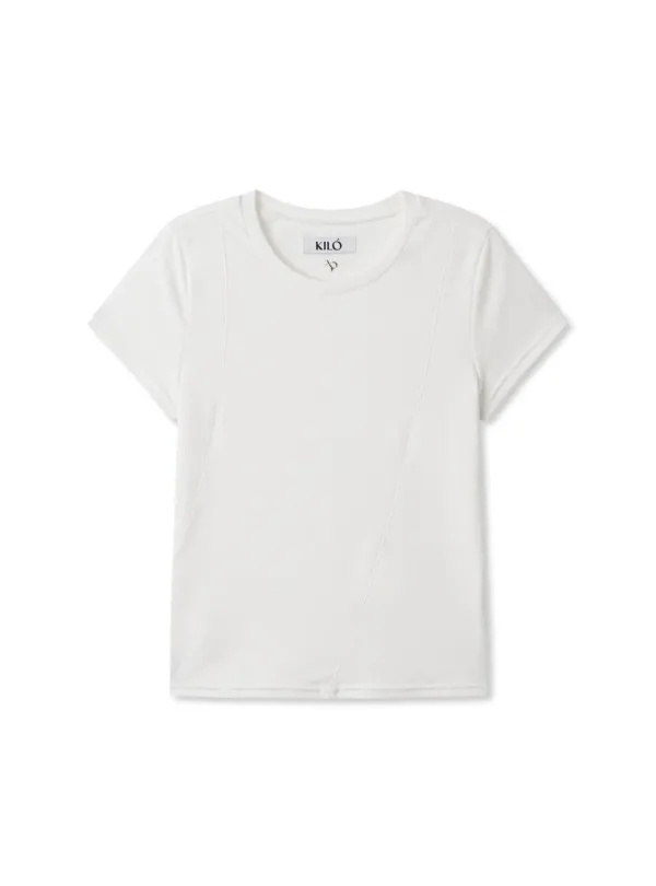 CURVED LINE T-SHIRT (WHITE)