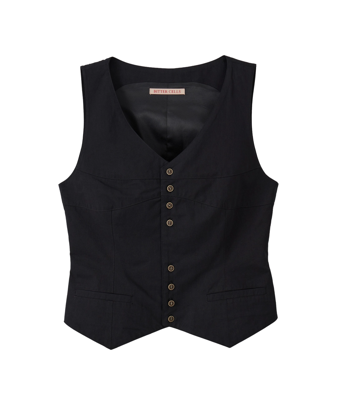 비터셀즈 Lauryn V Neck Vest-Black 상품 이미지 1