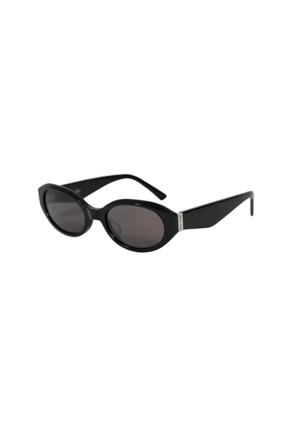 MATIN BOLD OVAL SUNGLASSES IN BLACK