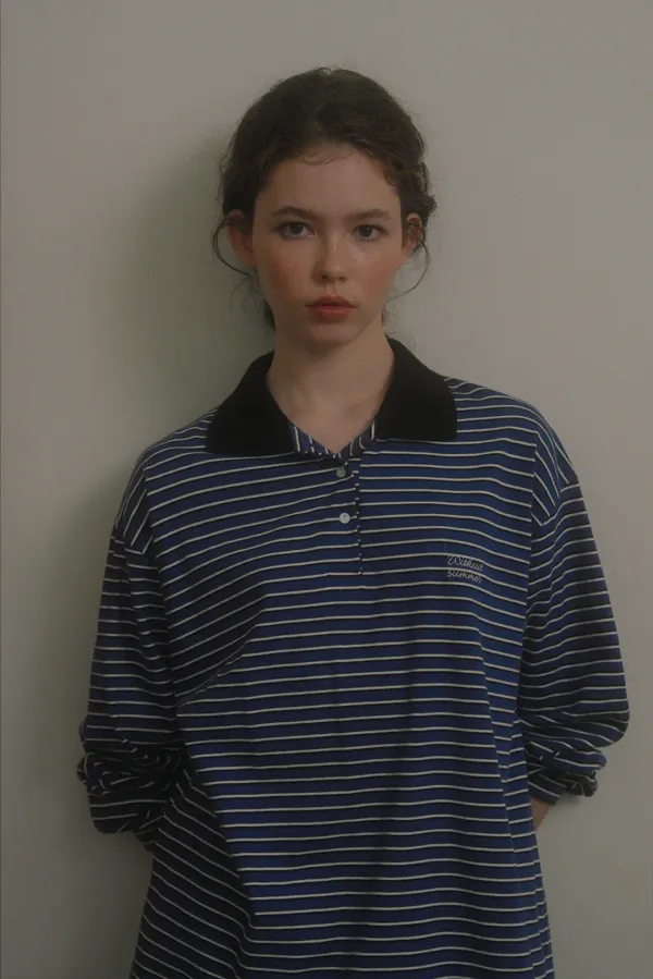 Weekly collar t-shirt_blue
