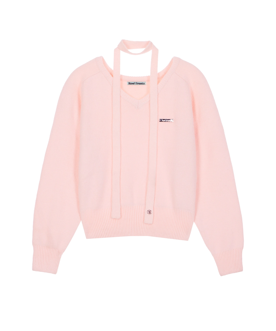 로제프란츠 Tie & Vneck Knit [Pink] 상품 이미지 1
