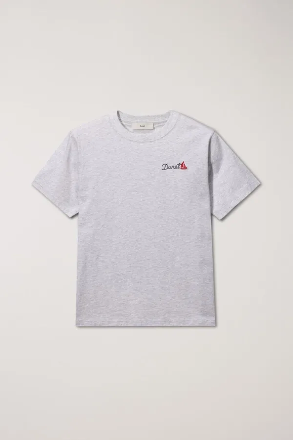UNISEX MARINE LOGO T-SHIRT LIGHT MELANGE GREY_UDTS5B135G1