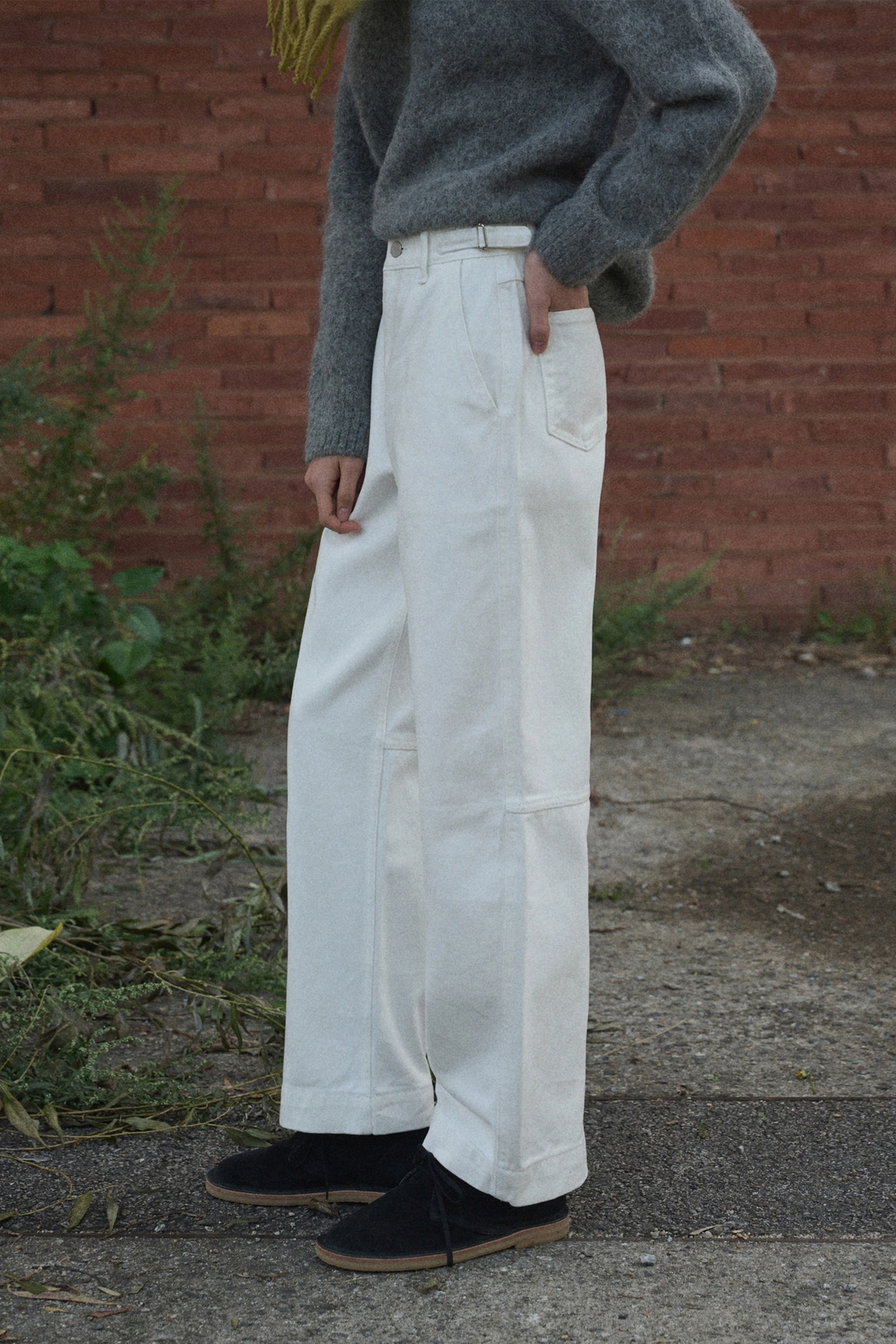 세이지먼트 HEIDI PEACH SKIN COTTON PANTS_WHITE 상품 이미지 2
