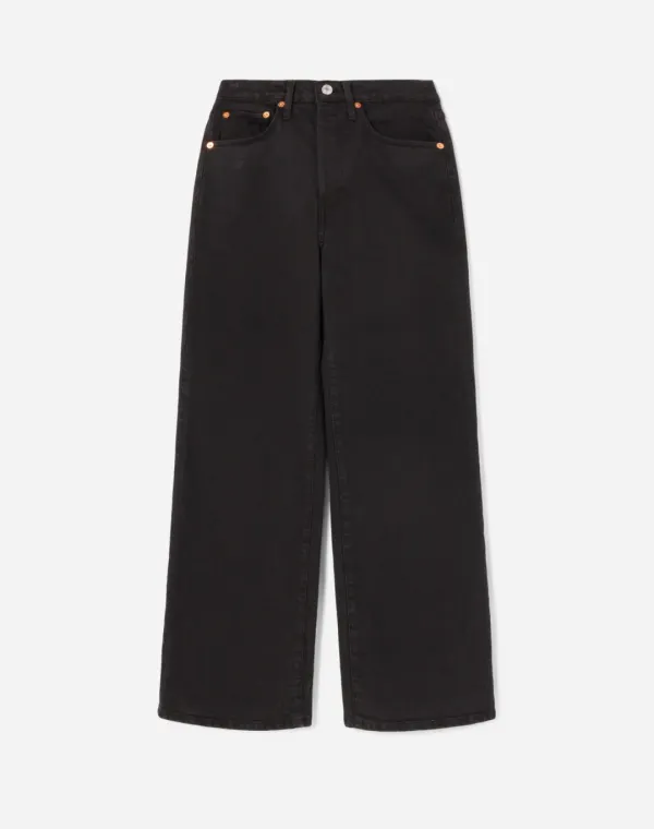 Comfort Stretch High Rise Wide Leg Crop - Black