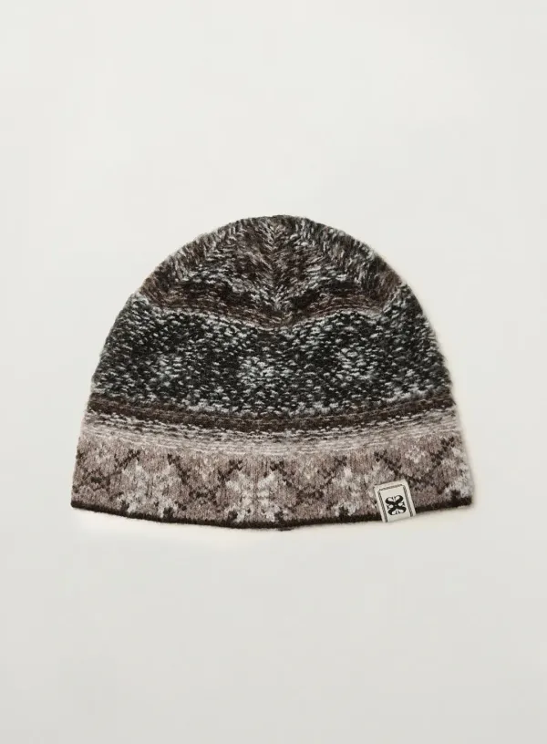Nordic Knit Beanie - Brown