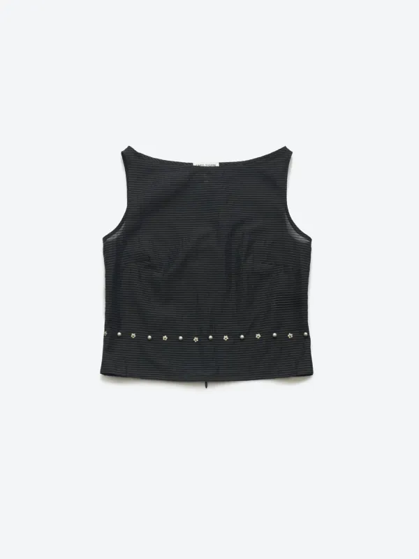 BOATNECK STRIPE SLEEVELESS