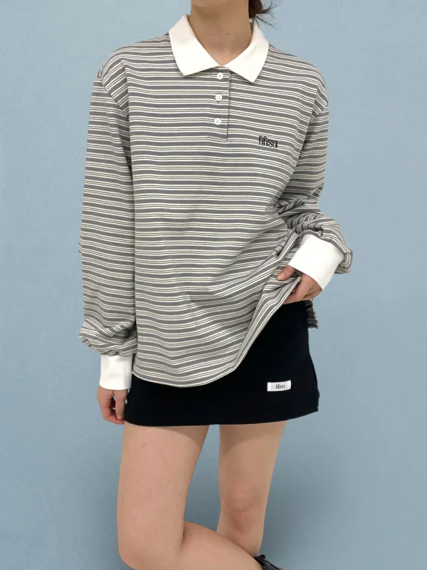 Sunday Stripe PK T shirts / Grey