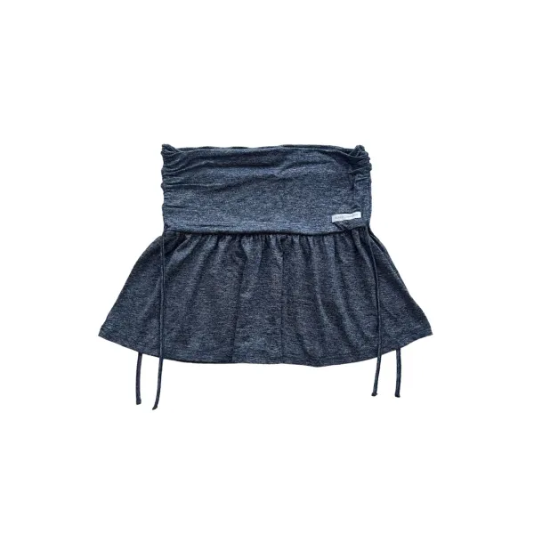 24-003 SHIRRING SKIRT (DENIM BLUE)