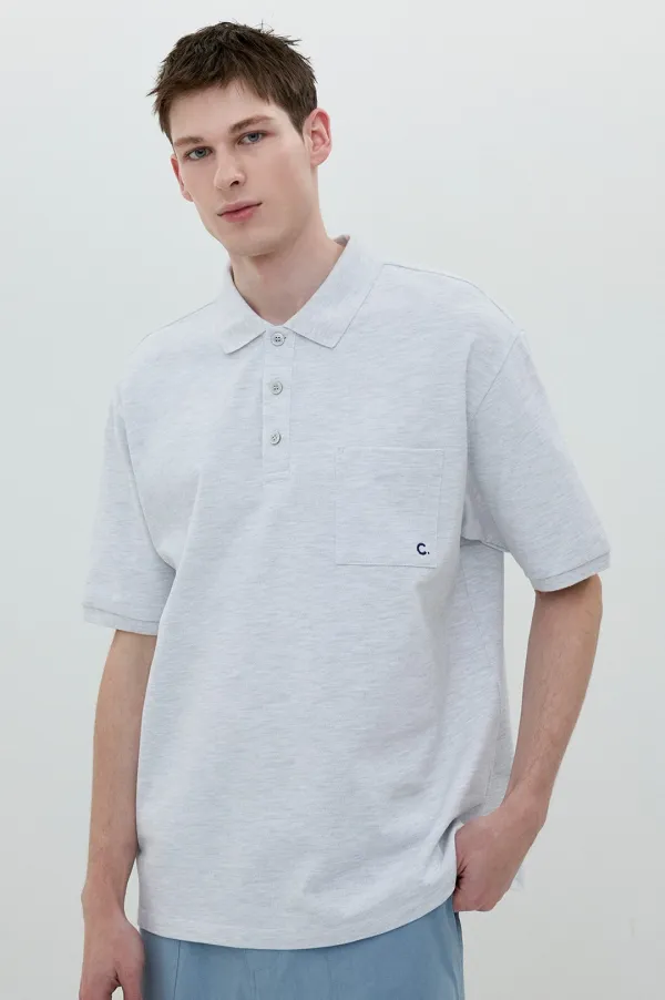 [25SS clove] Solid Pique T-shirt_Men (Light Grey)
