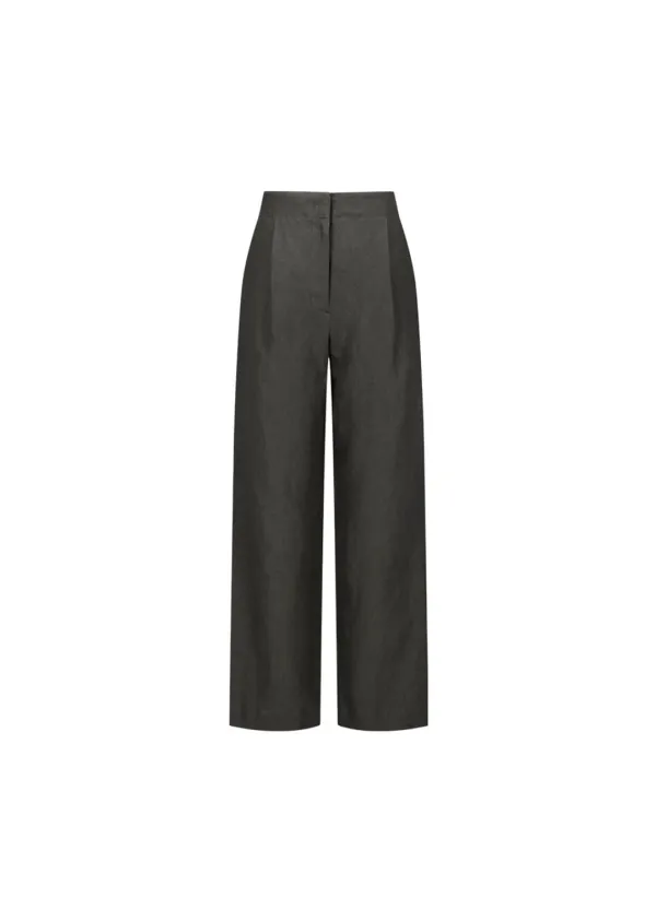 [예약주문] Linen Tuck Pants, Khaki Grey