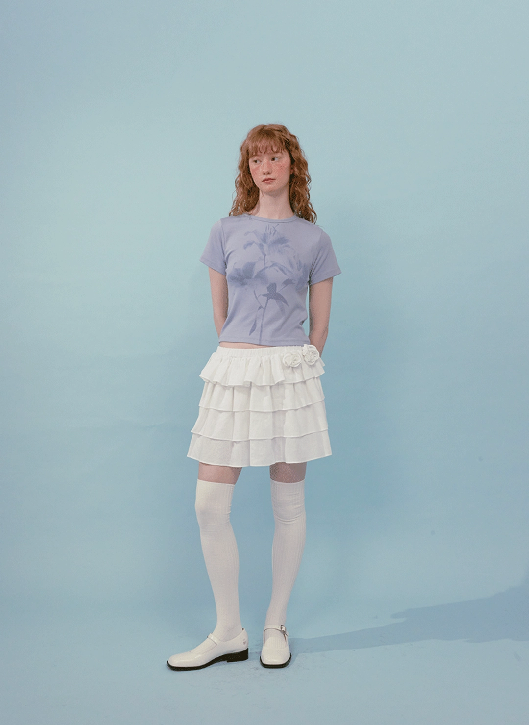 루루서울 Lisa Cancan Mini Skirt (White) 상품 이미지 2