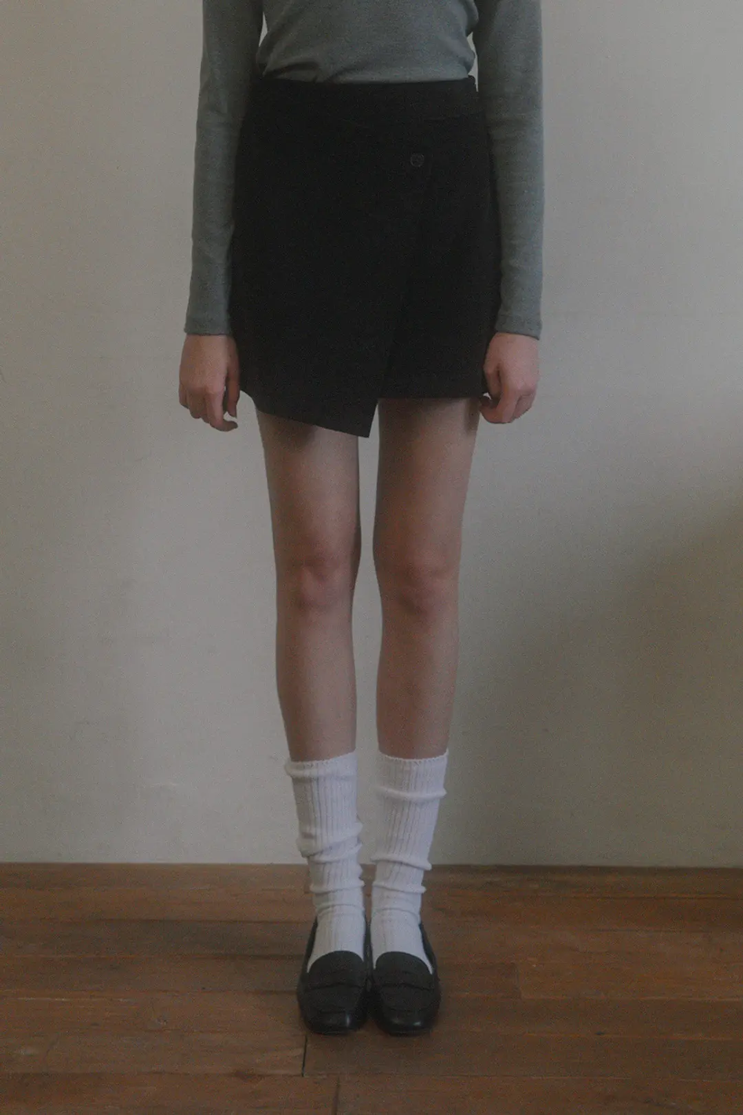 위드아웃썸머 Early corduroy mini skirt_black 상품 이미지 1