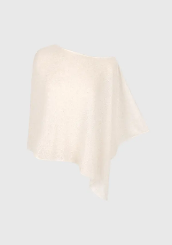 4th) Rosh Cape Shawl Top Oat Beige