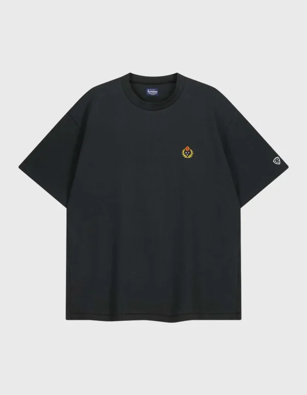CREST 20S COMPACT YARN T-SHIRT / Black