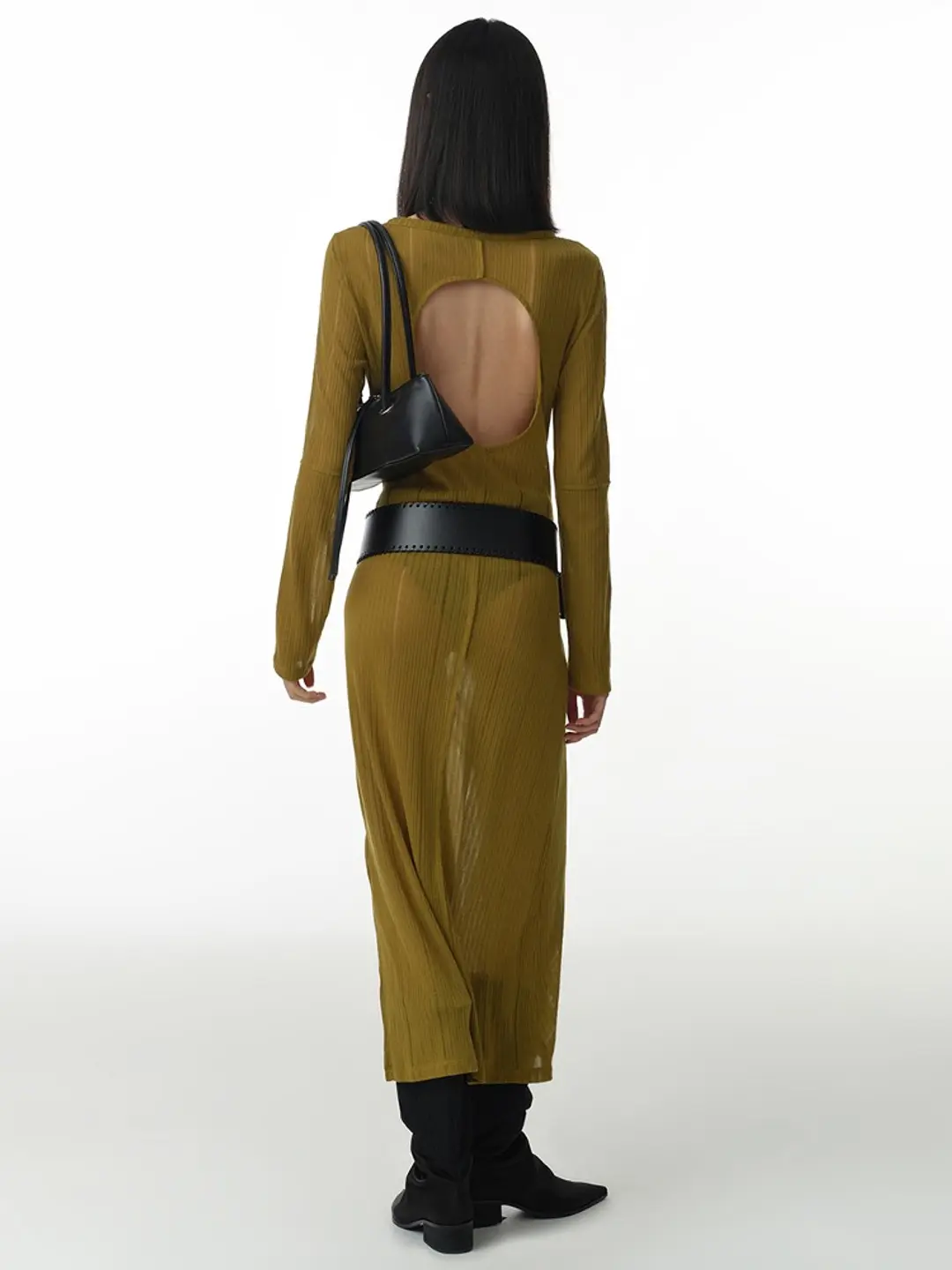 밀로 우먼 Tied Cut Out Maxi Dress [Olive] 상품 이미지 1