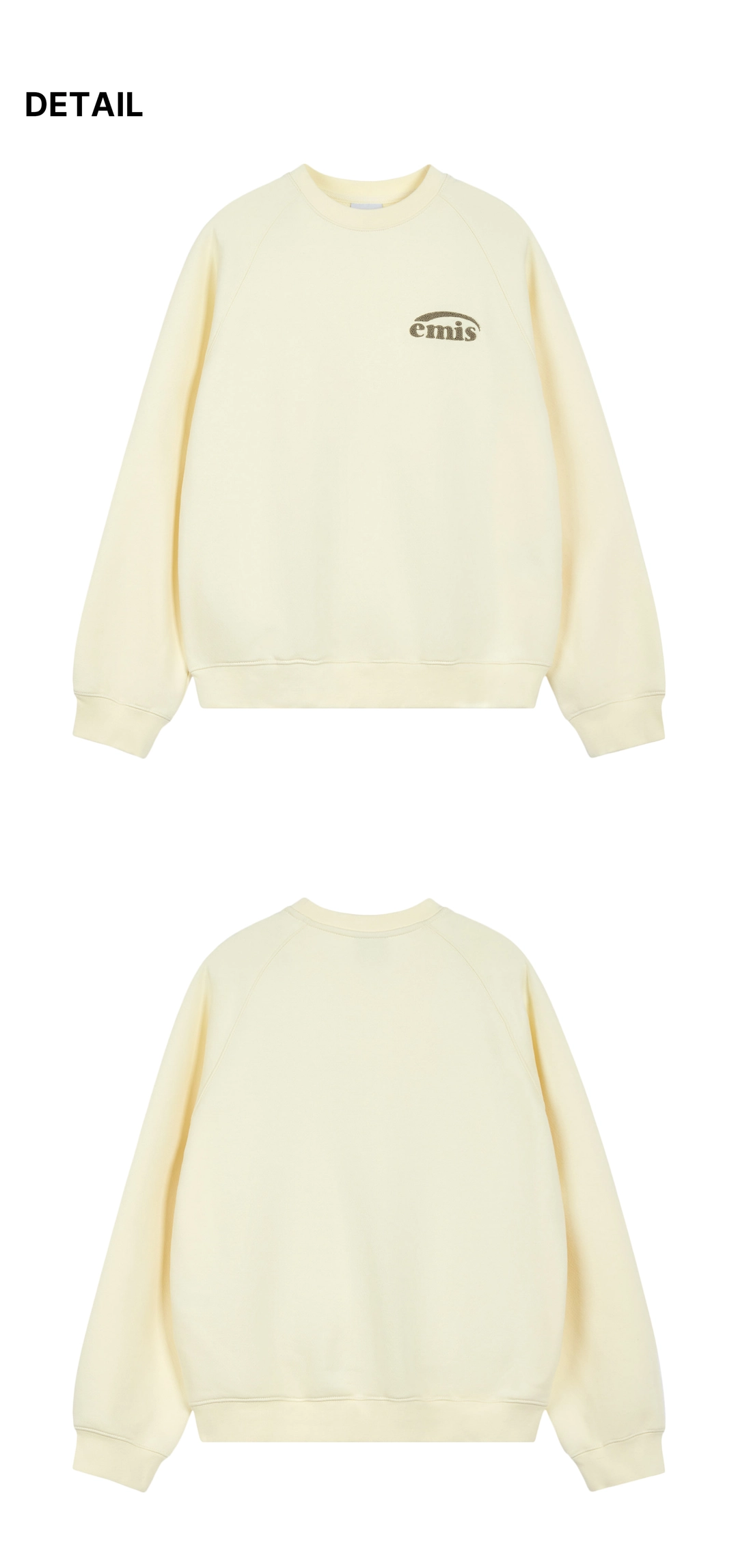 이미스 BOUCLE LOGO RAGLAN SWEATSHIRT-CREAM 상품 이미지 1