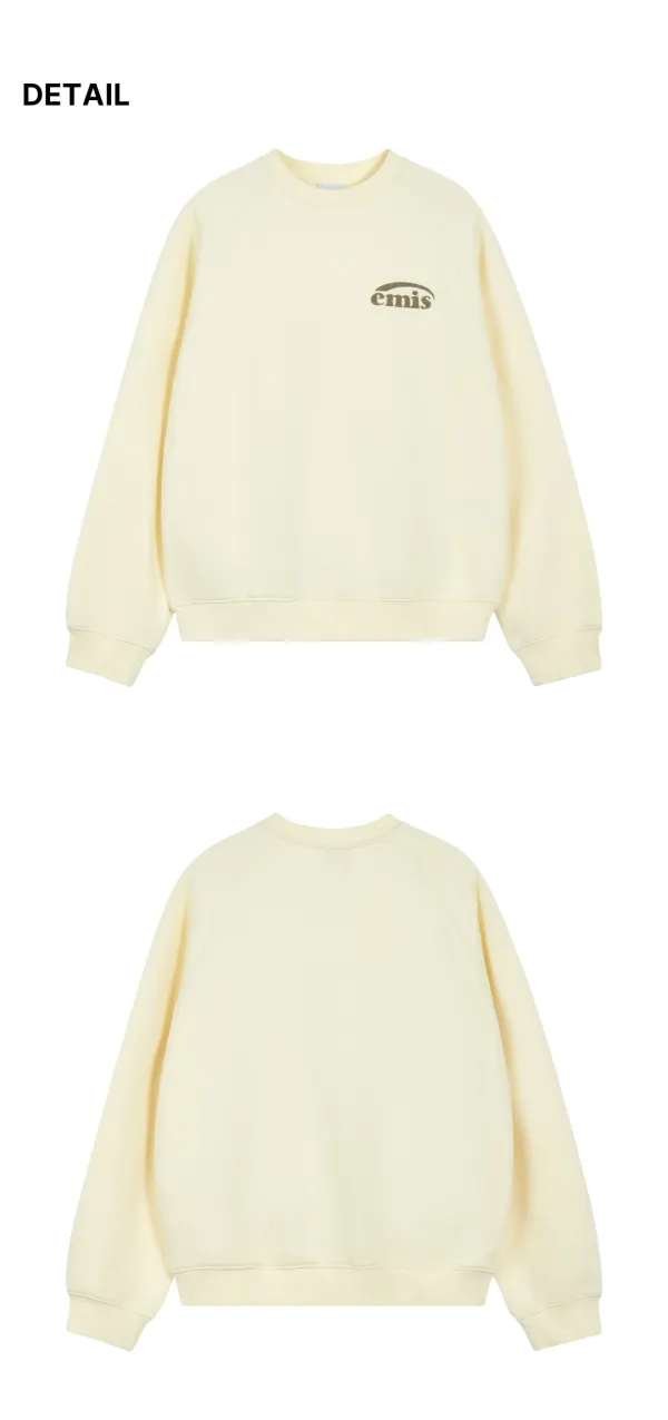 BOUCLE LOGO RAGLAN SWEATSHIRT-CREAM