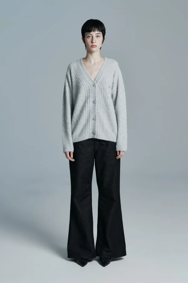 JOY KNIT CARDIGAN GRAY